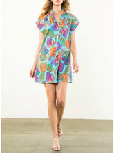 Load image into Gallery viewer, Shell Print Button-down Dress - Light Blue FINAL SALE