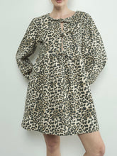 Load image into Gallery viewer, Twill Babydoll Dress - Leopard FINAL SALE