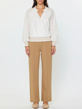 Load image into Gallery viewer, Smocked Waist Surplice Top - Ivory