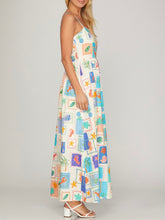 Load image into Gallery viewer, Postage Stamp Maxi - Blue Multi