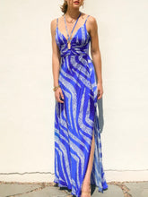 Load image into Gallery viewer, Halter Midi Dress - Blue