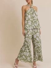 Load image into Gallery viewer, Pleated Palazzo Pant - Sage FINAL SALE