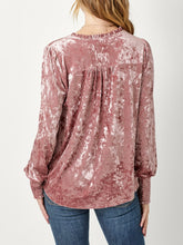 Load image into Gallery viewer, Smocked Velvet Top - Mauve FINAL SALE
