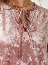 Load image into Gallery viewer, Smocked Velvet Top - Mauve FINAL SALE