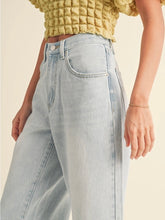 Load image into Gallery viewer, Adjustable Waist Crop Jeans - Ice FINAL SALE