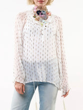 Load image into Gallery viewer, Two Piece Sheer Top with Cami - White FINAL SALE