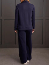 Load image into Gallery viewer, Funnel Neck Top with Pockets - Navy FINAL SALE