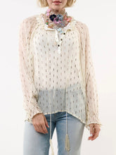 Load image into Gallery viewer, Two Piece Sheer Top with Cami - Cream