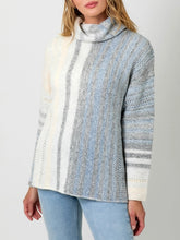 Load image into Gallery viewer, Gradation Cowl Sweater - Blue FINAL SALE