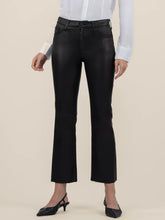 Load image into Gallery viewer, Kelsey High Rise Coated Ankle Jean - Black FINAL SALE