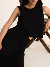 Load image into Gallery viewer, Sloane Jersey Muscle Tank - True Black FINAL SALE