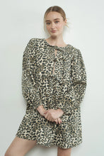 Load image into Gallery viewer, Twill Babydoll Dress - Leopard FINAL SALE