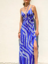 Load image into Gallery viewer, Halter Midi Dress - Blue