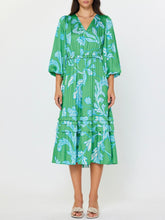 Load image into Gallery viewer, Tiered Print Midi - SGRN FINAL SALE
