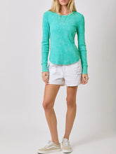 Load image into Gallery viewer, Washed Rib Tee - Sea FINAL SALE