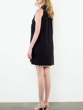 Load image into Gallery viewer, Embroidered Crepe Dress - Black