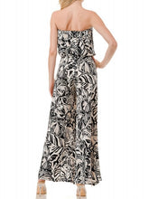 Load image into Gallery viewer, Strapless Jumpsuit - Black/White/Blush