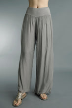 Load image into Gallery viewer, Side Slit Silk Palazzo Pant - Taupe