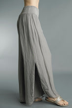 Load image into Gallery viewer, Side Slit Silk Palazzo Pant - Taupe