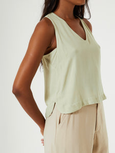 Twill Tank - Celery FINAL SALE