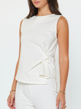 Load image into Gallery viewer, Side Pinch Ponte Top - Ivory
