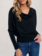 Load image into Gallery viewer, Cowl Dolman Sweater - Black
