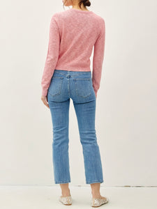 Cotton Slub Cardigan - Rose