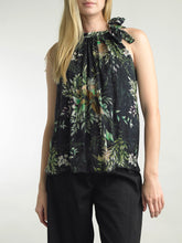Load image into Gallery viewer, Silk Tie Neck Halter - Black
