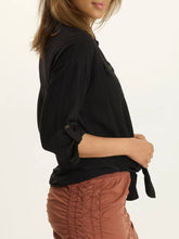 Load image into Gallery viewer, Tyrell Tie Front Top - Black
