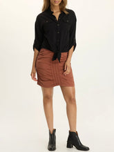 Load image into Gallery viewer, Tyrell Tie Front Top - Black
