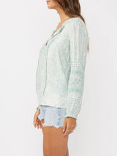 Load image into Gallery viewer, Embroidered Lace Trim Top - Aqua
