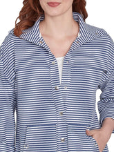 Load image into Gallery viewer, Striped Snap Jacket - Indigo Multi
