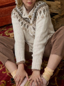 Fair Isle Cardigan - Natural Multi