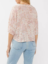 Load image into Gallery viewer, Tie Front Kimono Sleeve Top - Dusty Pink
