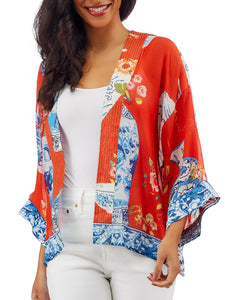Kimono Jacket - Red Vase