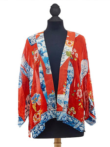 Kimono Jacket - Red Vase