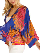 Load image into Gallery viewer, Kimono Jacket - Cobalt Crane
