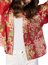 Load image into Gallery viewer, Kimono Jacket - Chrysanthemum Red
