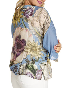 Kimono Jacket - Daisy Cornflower Blue