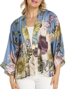 Kimono Jacket - Daisy Cornflower Blue