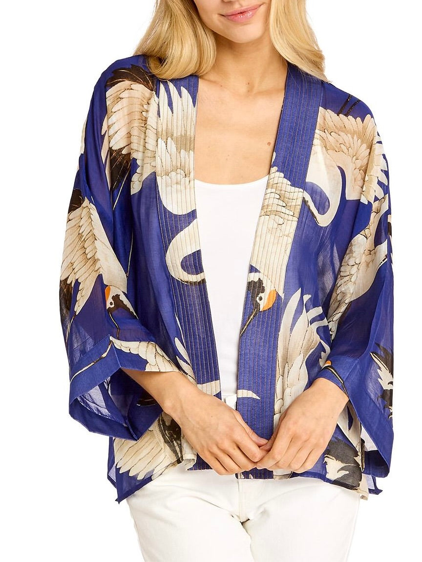 Kimono Jacket - Heron Cobalt