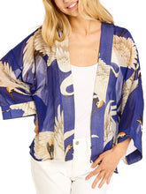 Load image into Gallery viewer, Kimono Jacket - Heron Cobalt
