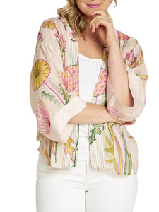 Kimono Jacket - Pop Flowers Pink