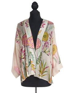 Kimono Jacket - Pop Flowers Pink