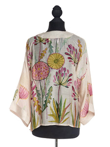 Kimono Jacket - Pop Flowers Pink