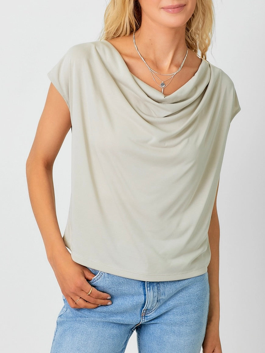 Modal Cowl Top - Sand