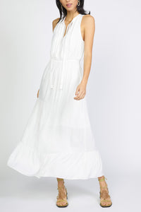 Lace Trim Maxi Dress - White FINAL SALE