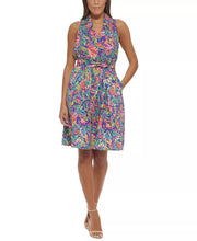 Load image into Gallery viewer, Floral Sleeveless Dress - Marine FINAL SALE
