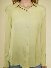 Load image into Gallery viewer, Light Satin Shirt - Pistachio FINAL SALE
