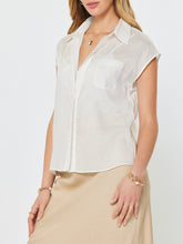 Load image into Gallery viewer, Cap Sleeve Two Piece Blouse - Ivory
